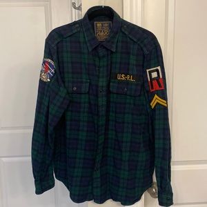 Polo flannel stitched details flawless light weight material